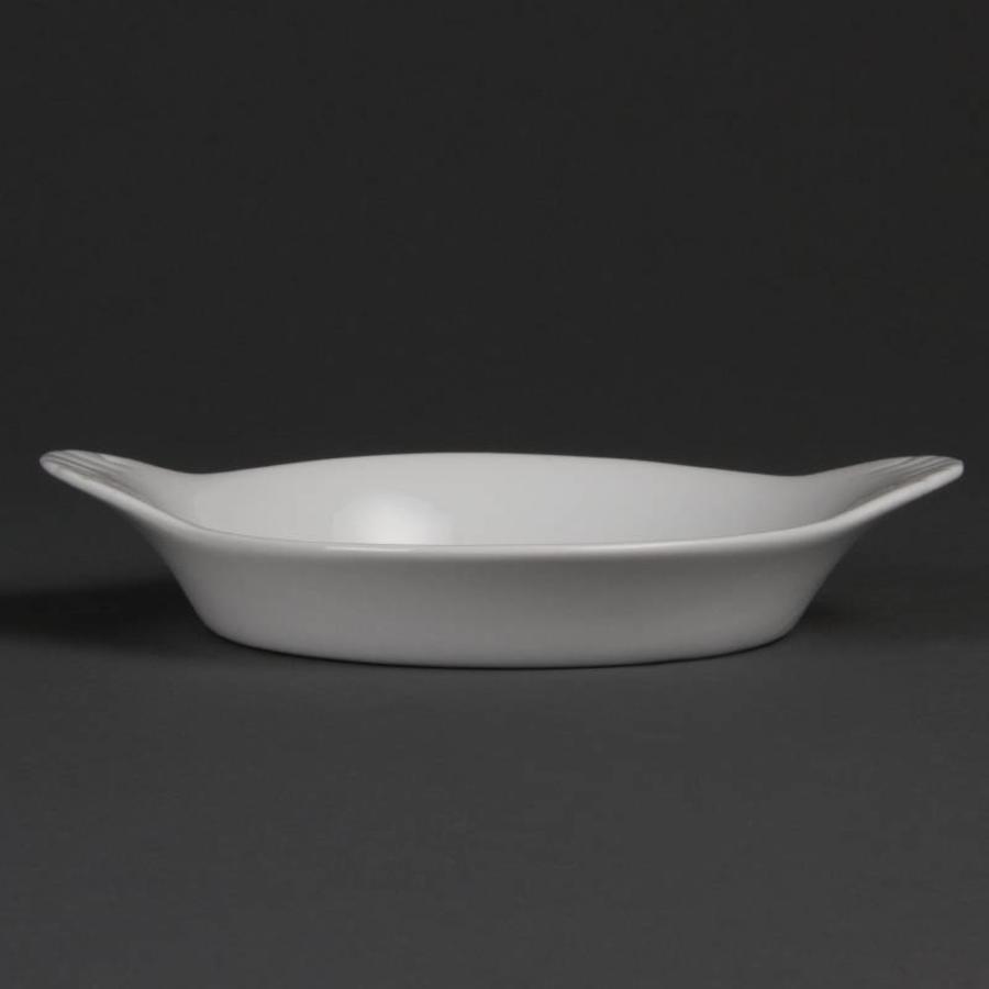 White porcelain dishes serving plate | 6 pieces