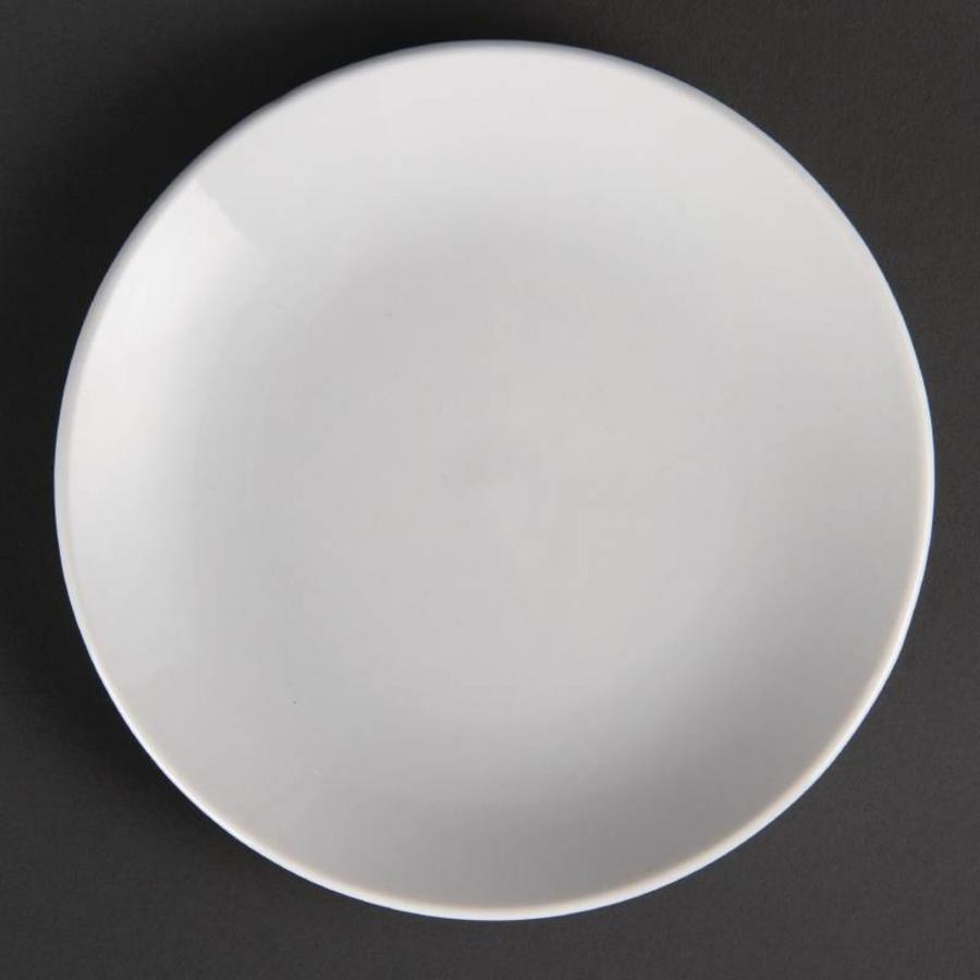 White porcelain plate round 15 cm (pieces 12)