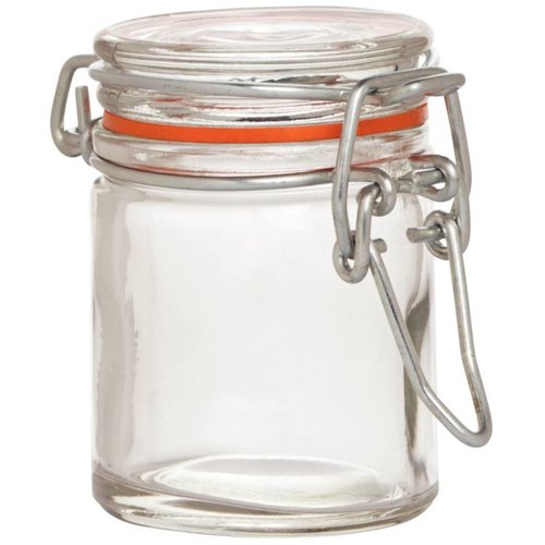  HorecaTraders Glass mini canning jar, 6 cm, 50 ml (12 pieces) 