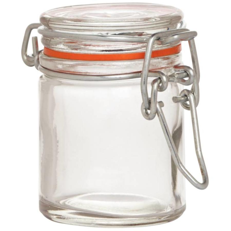 Glazen mini conservenpot, 6 cm, 50 ml (12 stuks)