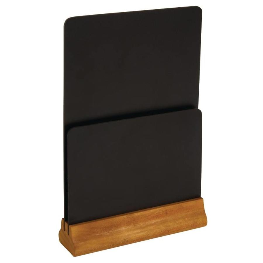 Double Chalkboard Menu Holder