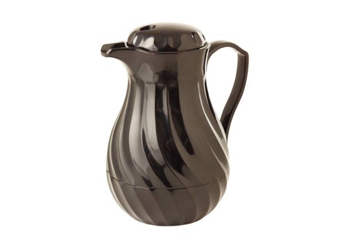  HorecaTraders Insulated Jug Plastic Black | 1 litre 