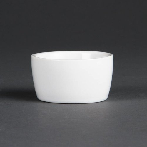  Olympia Whiteware Porzellan Butterdosen Weiß (12 Stück) 