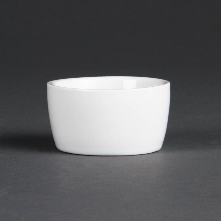 Beurriers en porcelaine blanche (12 pièces)