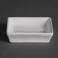 White porcelain olive serving dish | 12 pieces