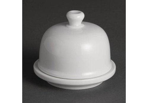 Olympia Beurrier avec couvercle en porcelaine | 6 pièces 