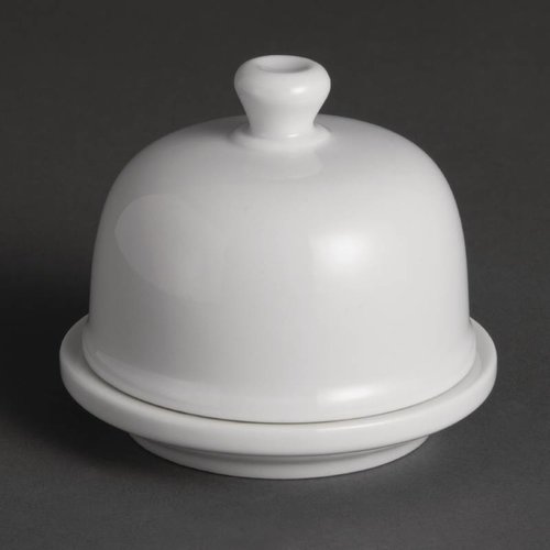  Olympia Beurrier avec couvercle en porcelaine | 6 pièces 
