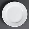 Olympia Assiettes plates rondes en porcelaine blanche 16,5 cm (12 pièces)