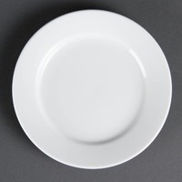 White porcelain dinner plates round 16.5 cm (12 pieces)