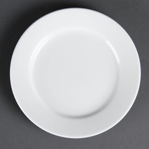  Olympia Witte porselein eet borden rond 16,5 cm (Stuks 12) 