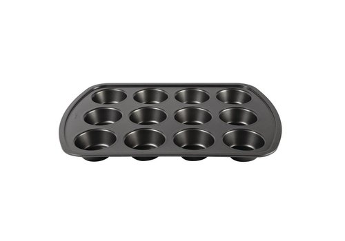  HorecaTraders Moule à pâtisserie en aluminium | 12 muffins 
