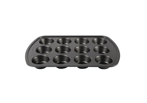  HorecaTraders Pastry mold aluminum | 12 muffins 