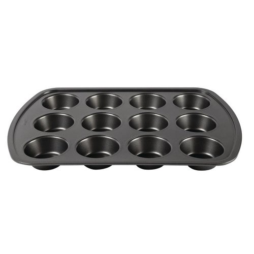  HorecaTraders Pastry mold aluminum | 12 muffins 