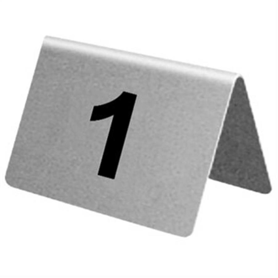 Numéros de table en acier inoxydable de 1 à 40 | 10 pièces