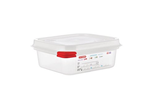  Araven Food boxes 1/6 GN with lid (4 pieces) | 3 Formats 