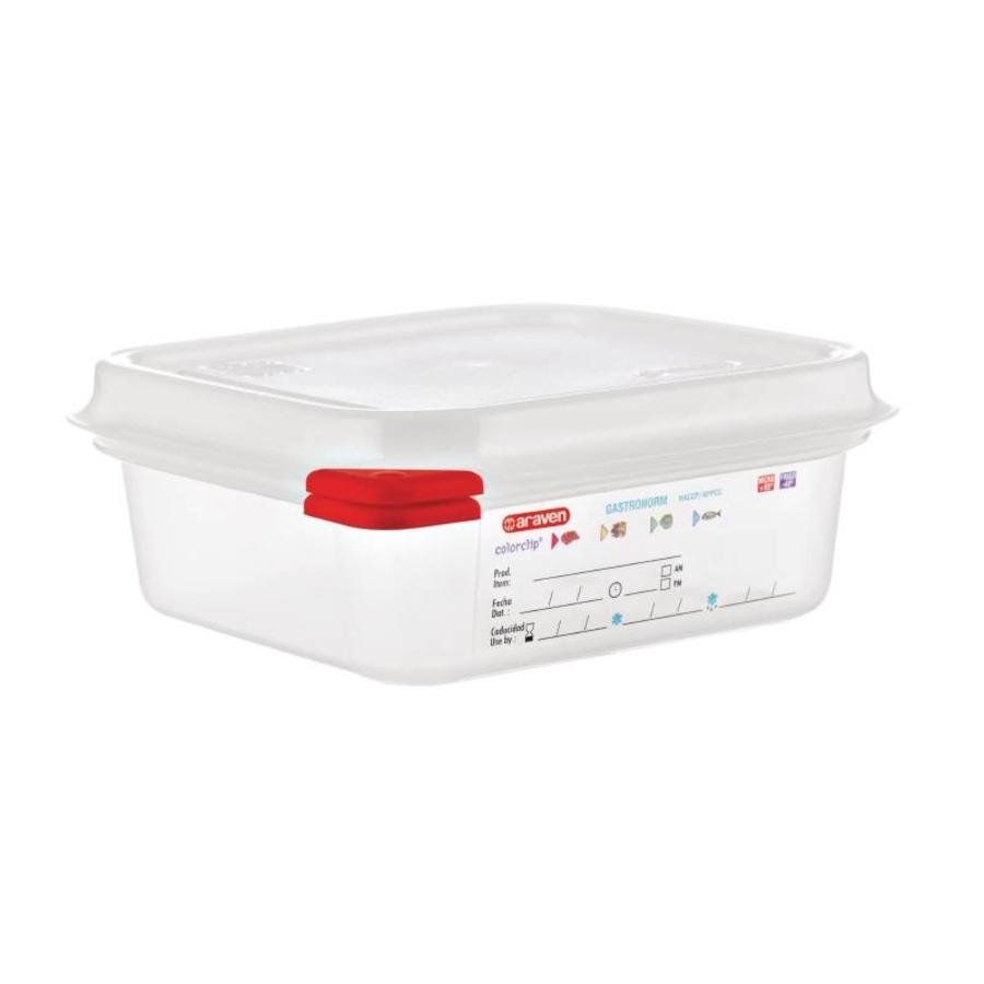 Food boxes 1/6 GN with lid (4 pieces) | 3 sizes