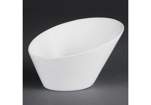  Olympia Bol ovale en porcelaine blanche 15 cm | 4 pièces 