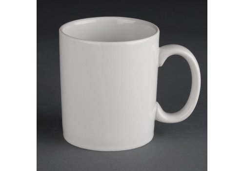  Athena tasses en porcelaine blanche | 28,4 cl (12 pièces) 