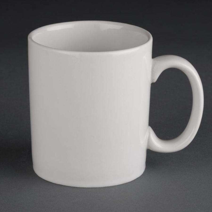 white porcelain mugs | 28.4cl (12 pieces)