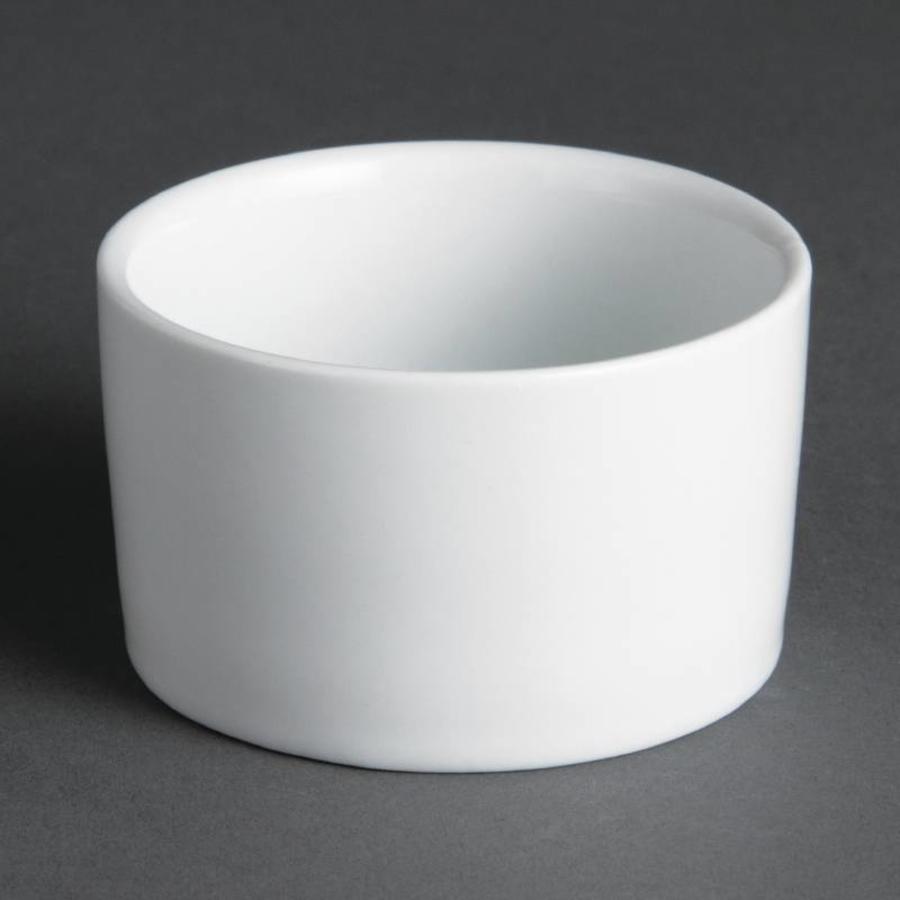 Runde Souffléförmchen Weiß 7 cm | 12 Stück