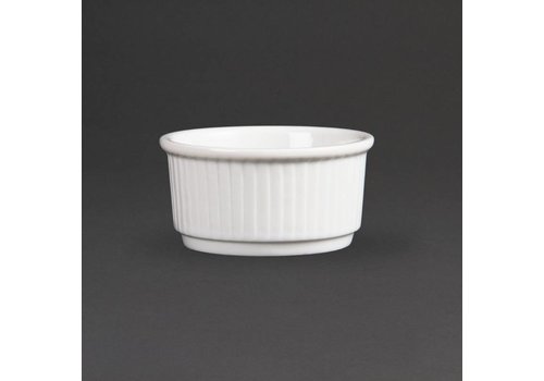  Olympia Stackable White Porcelain Ramekin 8.5 cm | 12 pieces 