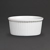 Olympia Ramequin en porcelaine blanche côtelé 9 cm | 12 pièces