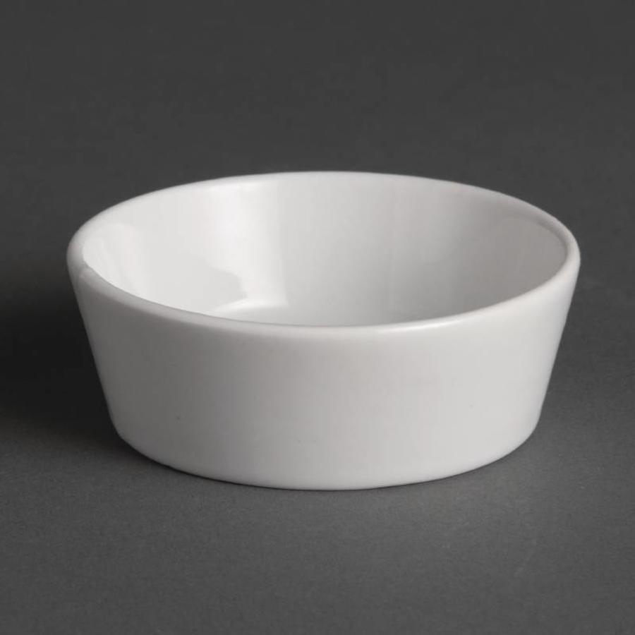 Whiteware porcelain bowls white 7.5cm (12 pieces)