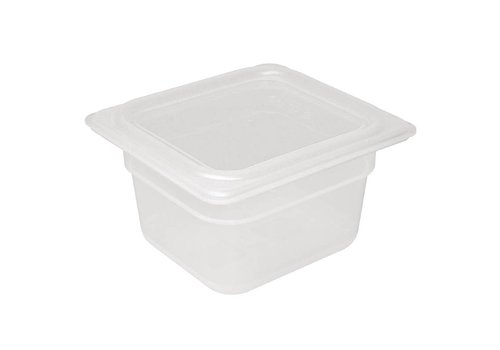  Vogue Bacs GN en plastique 1/6 avec couvercle | 2 formats 