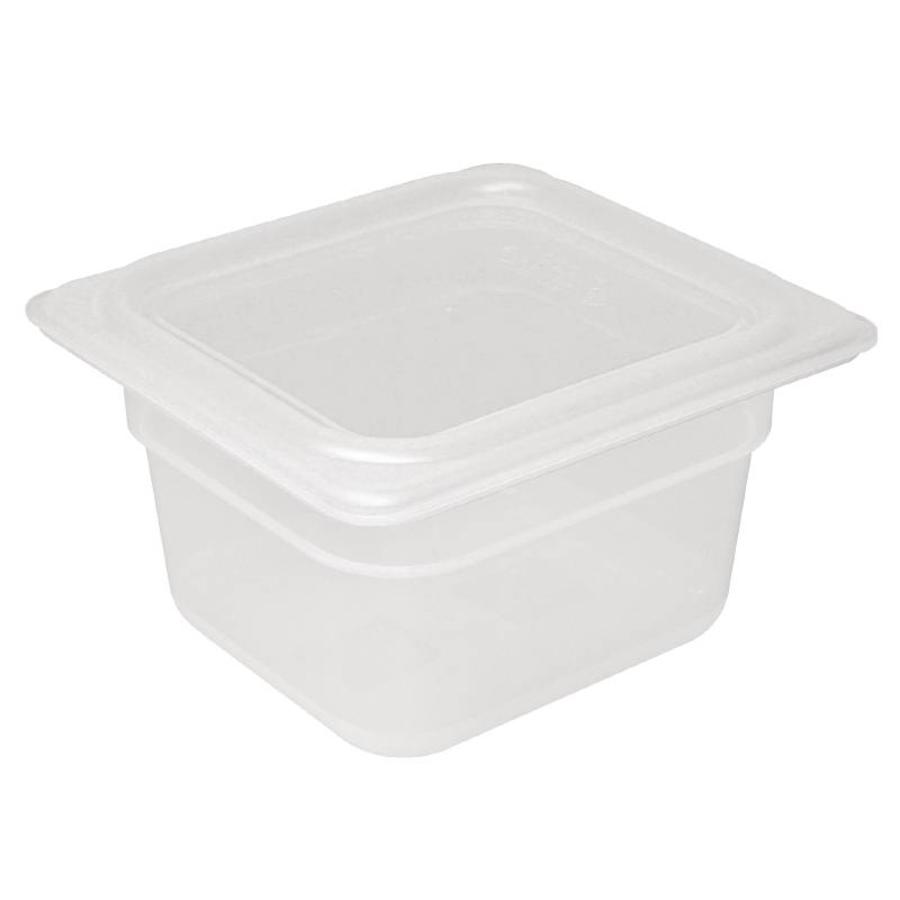 Plastic GN containers 1/6 with lid | 2 Formats