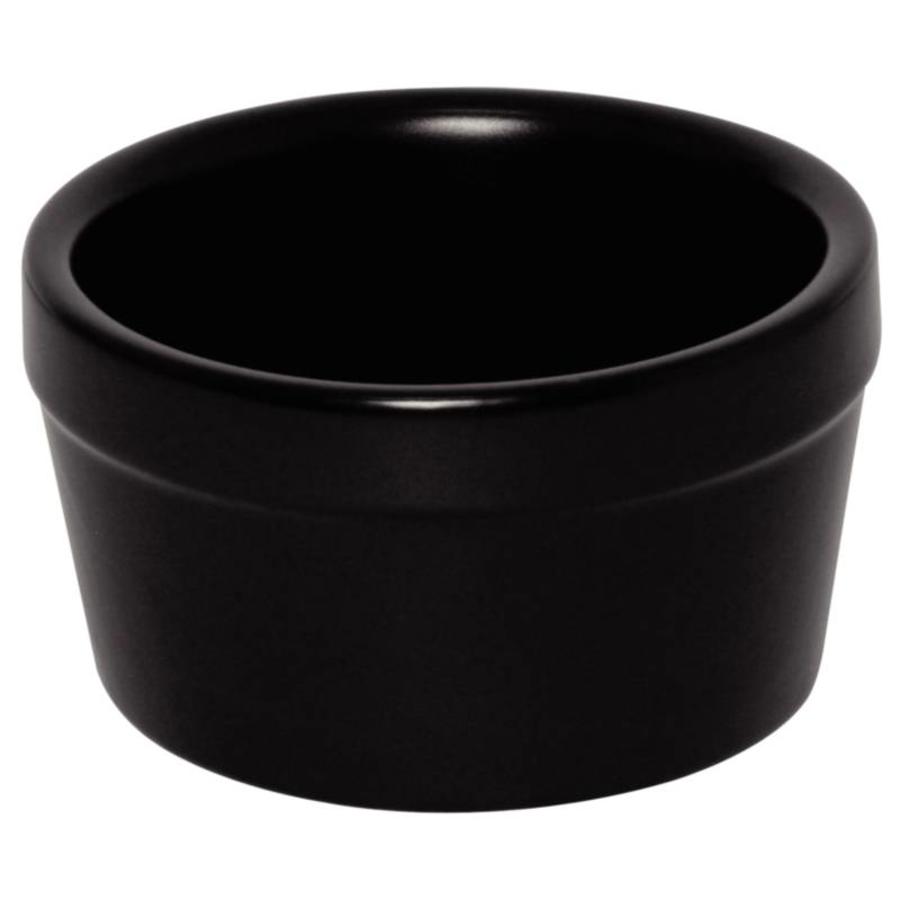 Stapelbare Auflaufförmchen matt schwarz 77x45mm (6 Stück)