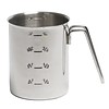 HorecaTraders Tasse à mesurer en acier inoxydable avec graduations | 1 litre