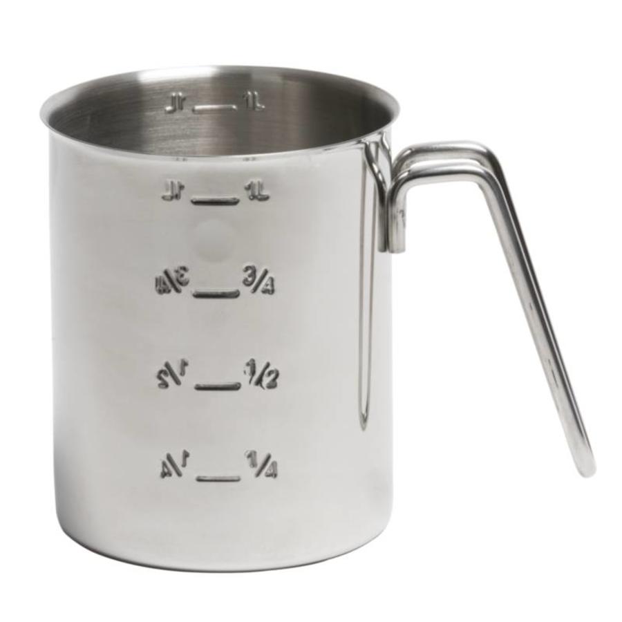 Tasse à mesurer en acier inoxydable avec graduations | 1 litre