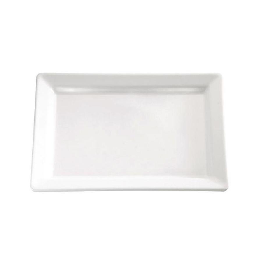 Melamine rechthoekige schaal wit | 3(H) x 35,5(L) x 18(B)cm