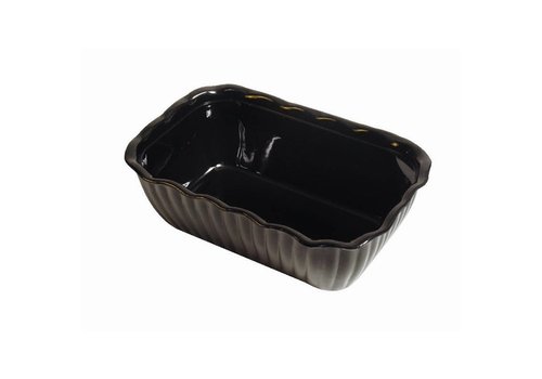  HorecaTraders Melamine Serving Bowl Black | 26x16cm 