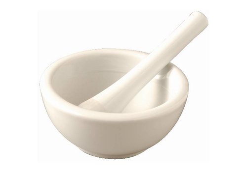  HorecaTraders Porcelain pestle | 15cm Ø 