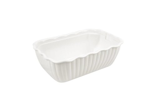  HorecaTraders Stevige Melamine Presenteerschaal Wit | 26x16cm 