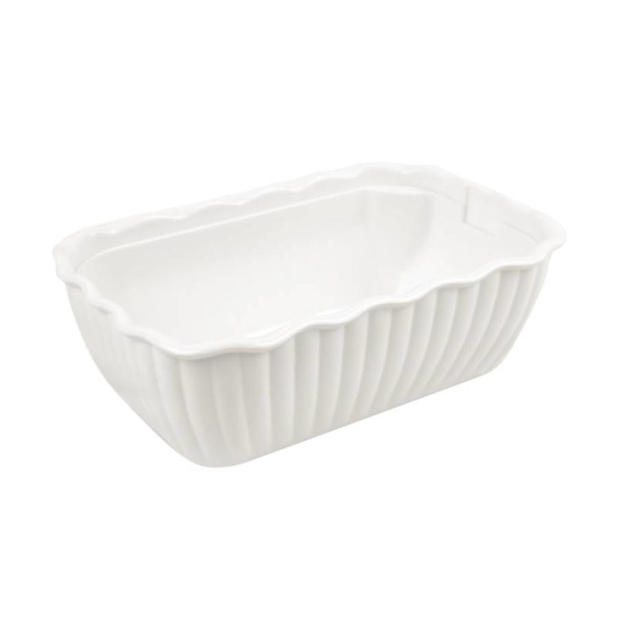 Plat de présentation robuste en mélamine blanc | 26x16cm