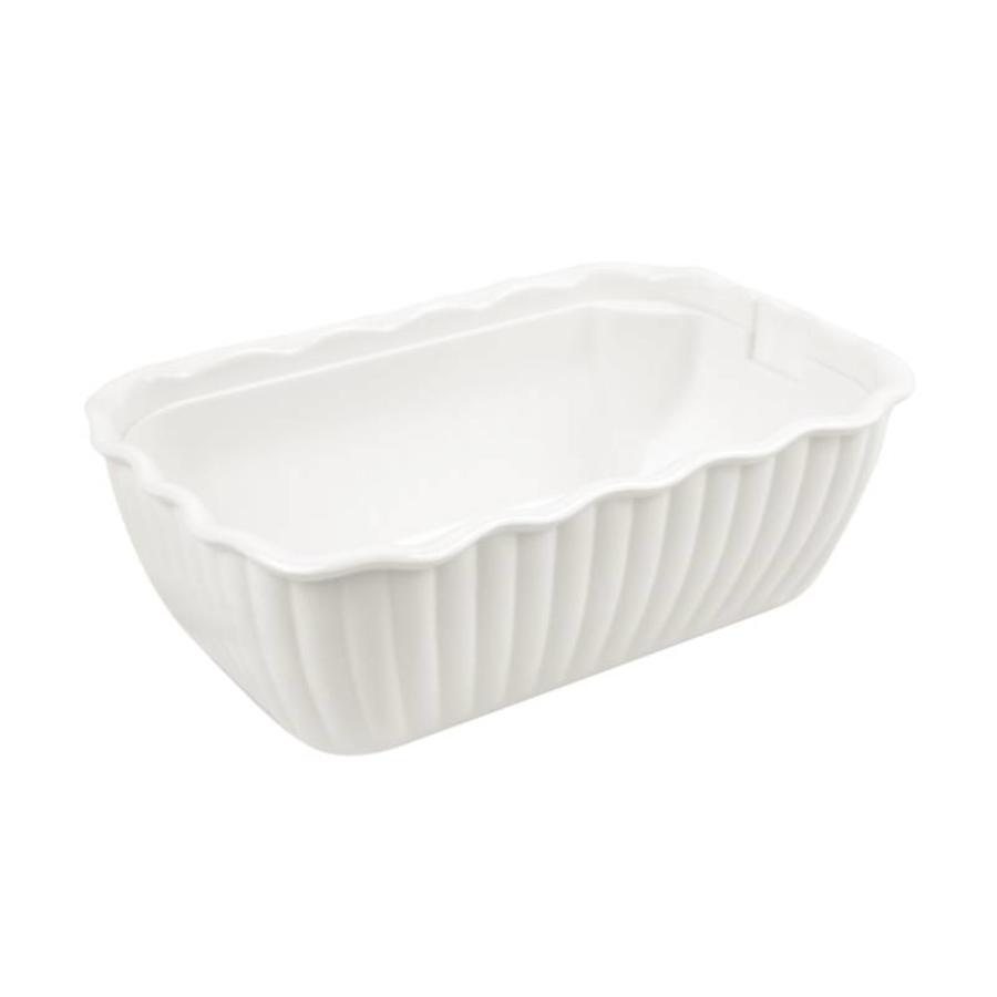 Sturdy Melamine Serving Bowl White | 26x16cm