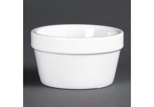  Olympia Bol rond en porcelaine blanche 8cmØ | 6 pièces 
