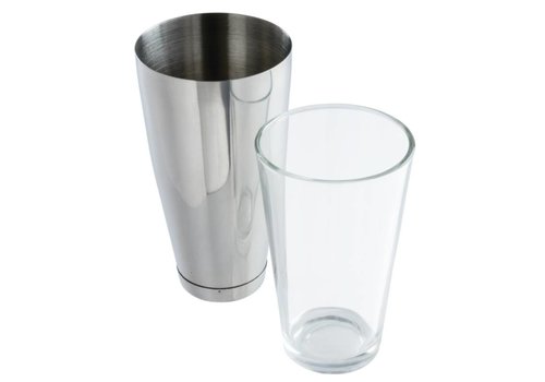  HorecaTraders Boston Shaker 800ml en Glas 455ml 