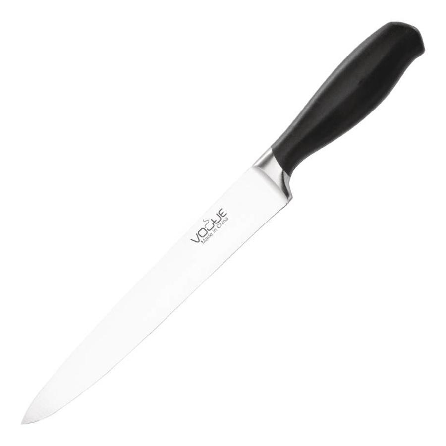 Schwarzes Fleischmesser mit weichem Griff | 20 cm