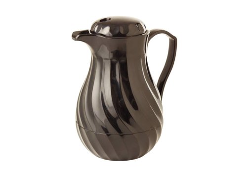  HorecaTraders Thermos Flask Plastic Black | 0.6 Liter 