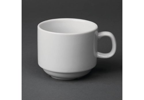  Olympia Tasses à café empilables en porcelaine blanche 20 cl (12 pièces) 