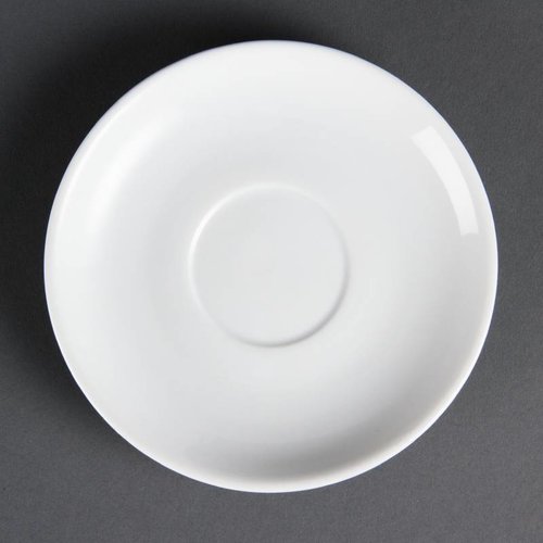  Olympia Kaffeeuntertassen Weißes Porzellan TBV KHN83002 (12 Stück) 