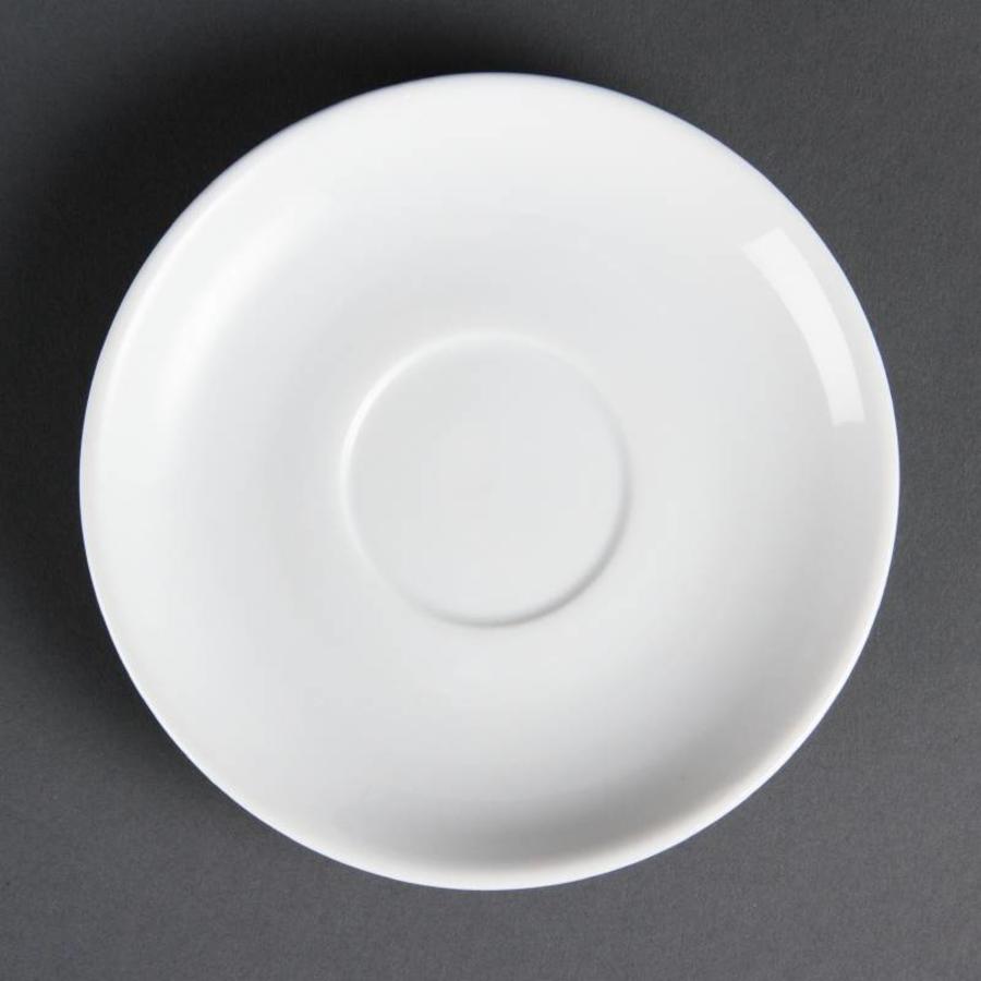 Kaffeeuntertassen Weißes Porzellan TBV KHN83002 (12 Stück)