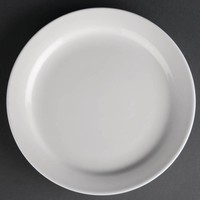 Assiette en porcelaine à bord étroit | 15 cm (12 pièces)