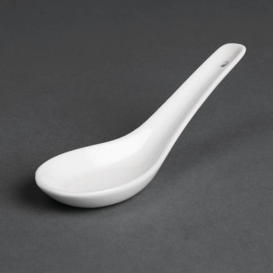 Cuillère à riz | 24 pièces | Porcelaine | Blanc