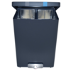 HorecaTraders Cup waste bin | graphite grey | 68 litres | aluminium