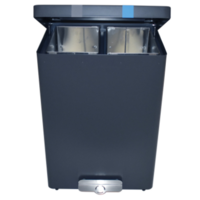 Becherabfalleimer | Graphitgrau | 68 Liter | Aluminium