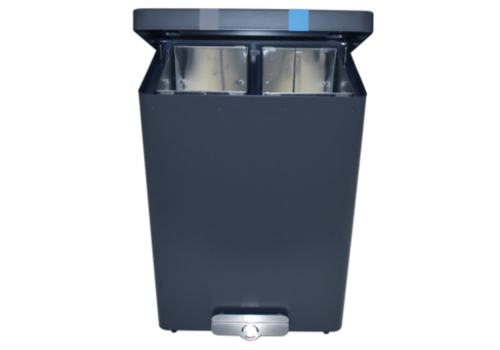  HorecaTraders Becherabfalleimer | Graphitgrau | 68 Liter | Aluminium 
